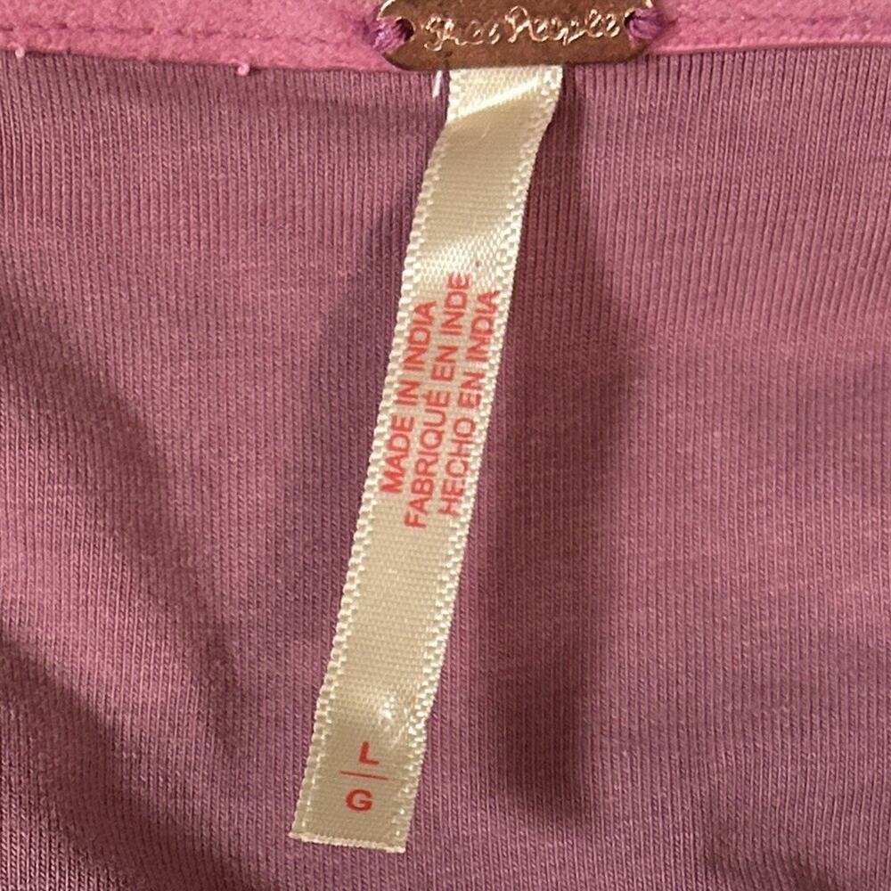 Free People Women’s Strapless Mauve Corset Bandeau Tube Top Size L Fairy Grunge - Picture 6 of 7